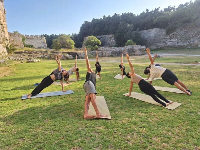 Rhodes Town: Outdoor Yoga at Grand Masters Garden - The Experience in Detail