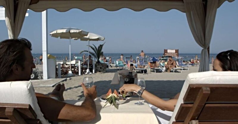 Riccione: Umbrella and Loungers at Baia degli Angeli Beach - Key Points