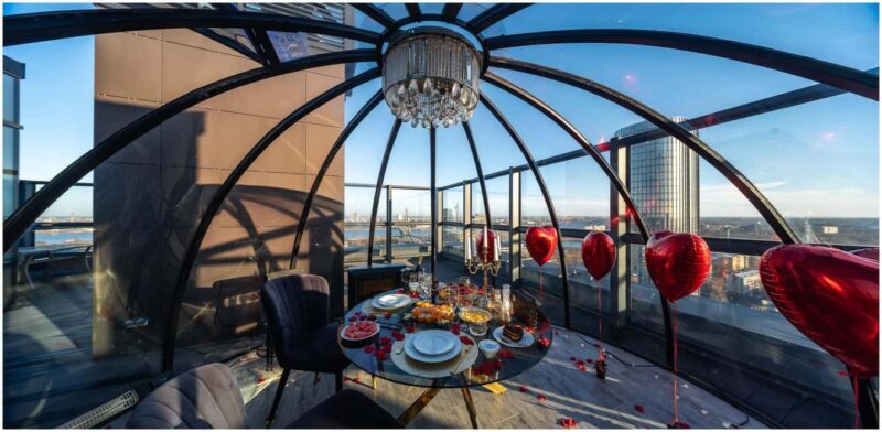 Riga: 23rd Floor Igloo Dome Rental - Food and Drinks Options