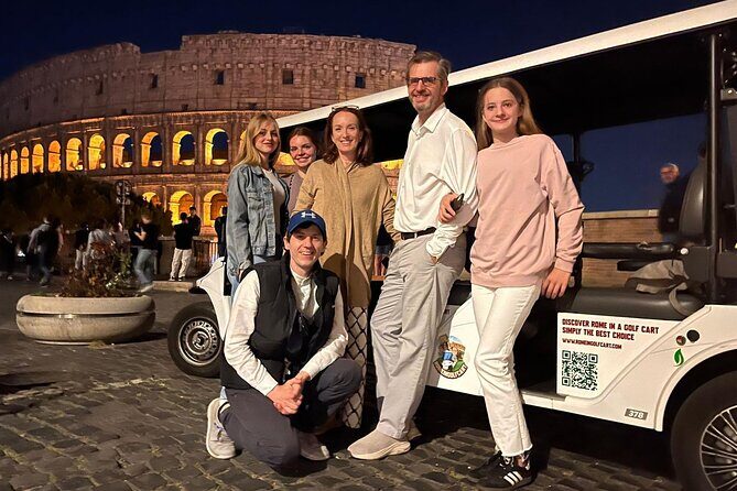 Rome 2 hour Golf Cart night tour with Hotel Pickup - Key Points