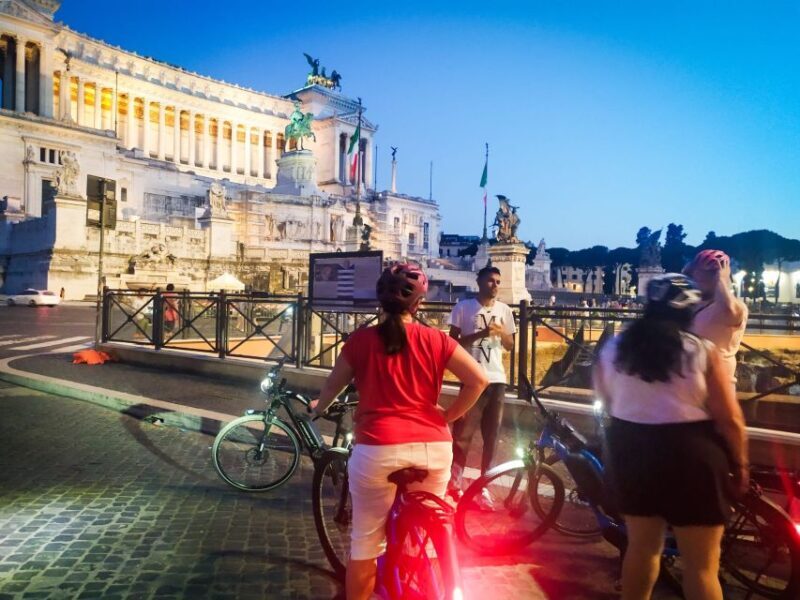 Rome :guided night e-bike tour with typical ice-cream - The Itinerary in Detail