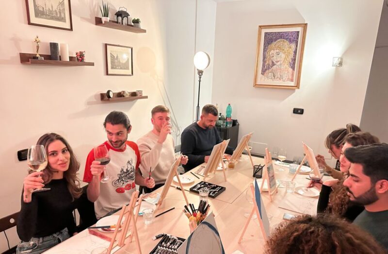 Rome: Painting Class with Unlimited Wine - The Drinks and Snacks