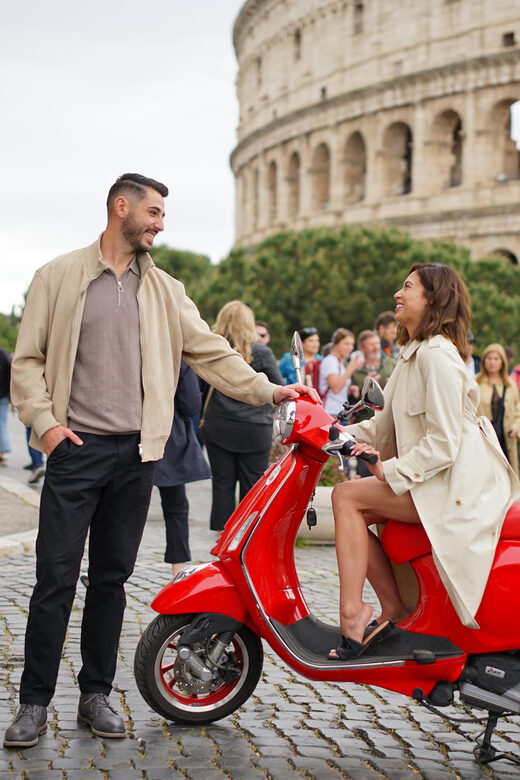 Rome Professional Photoshoot with free transport with Vespa - FAQ