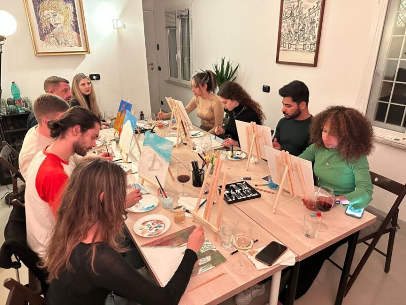 Rome: Small-Group Art Class with Wine - Key Points