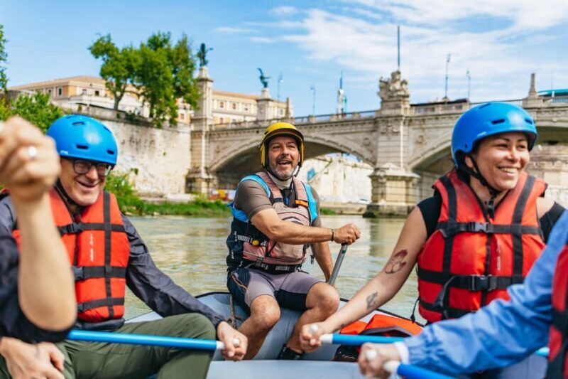 Rome: Tiber River Urban Rafting Tour with Roman Pizza - The Itinerary in Detail