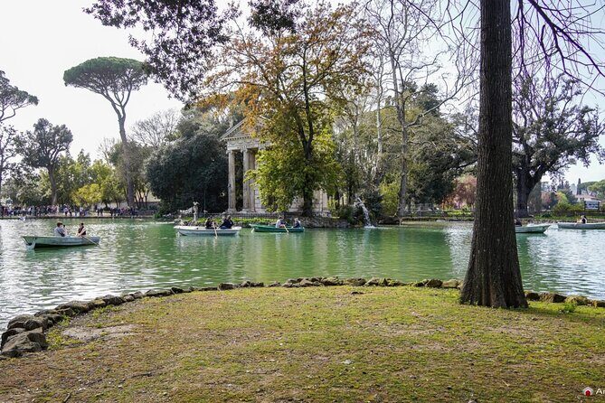 Rome Villa Borghese Lake Rowing Boat Tour and Aperitif - What the Experience Offers