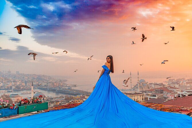 Rooftop Flying Dress Photo Shoot in Istanbul - A Warm Take on the Rooftop Flying Dress Photo Shoot in Istanbul
