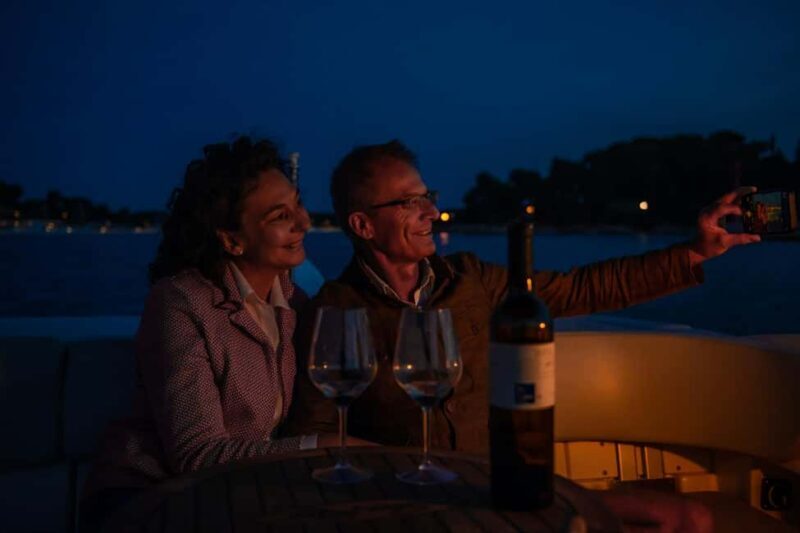 Rovinj: Private Luxury Old Town Night Boat Tour with Wine - Key Points