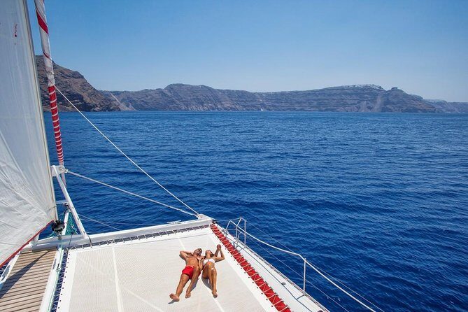 Sailing Catamaran Cruise in Santorini with BBQ, Drinks and Transfer - What Could Be Better?
