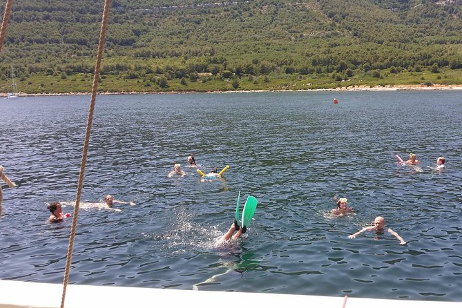 Sailing day trip on Tall Ship Andrea Jensen with Lunch and Wine - The Capo Caccia vertical cliffs stop: what to expect