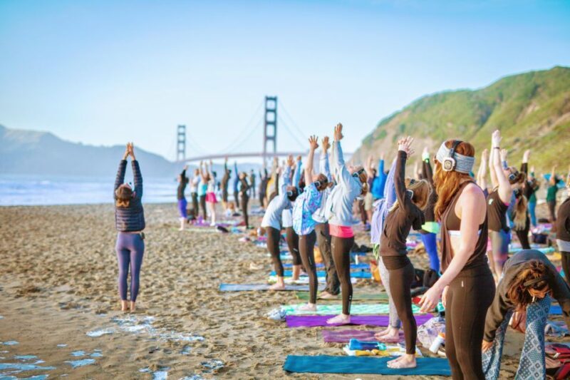 San Francisco: Silent Disco Yoga at Baker Beach - What to Expect from the Experience
