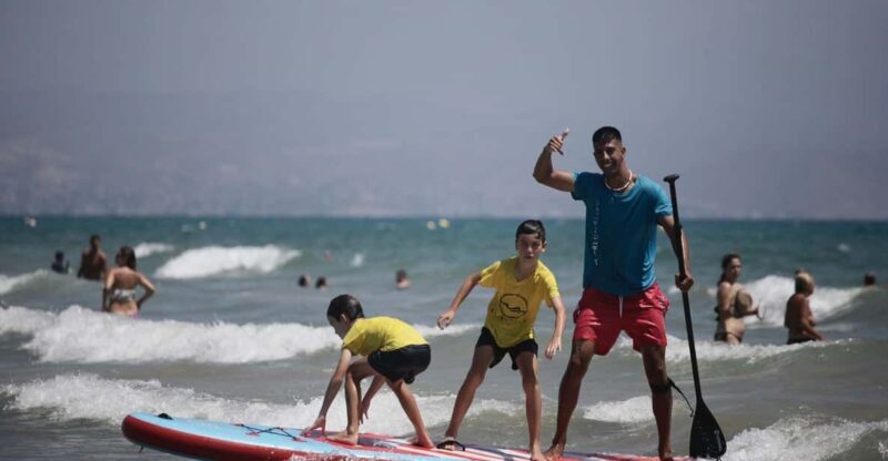 San Juan Beach: Paddle Surf Table rental + Snack and Drink - The Value of a $36 Price Tag