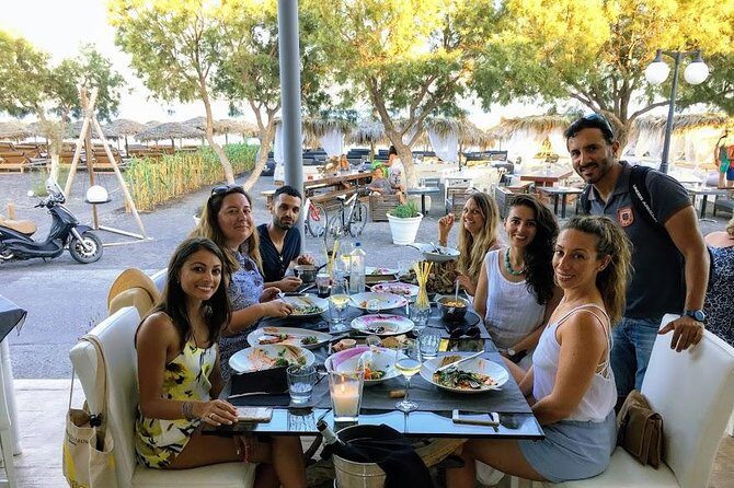 Santorini 5 Hours Sightseeing Tour - Relaxing at Perivolos Beach