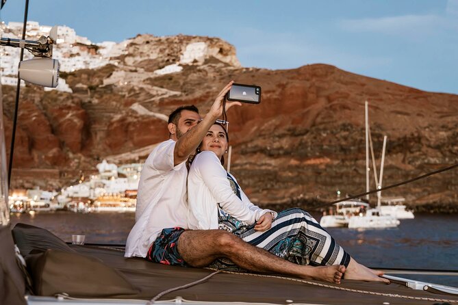 Santorini Catamaran Cruise with Greek Meal, Open-Bar and Sunset - The Different Tour Options Explained