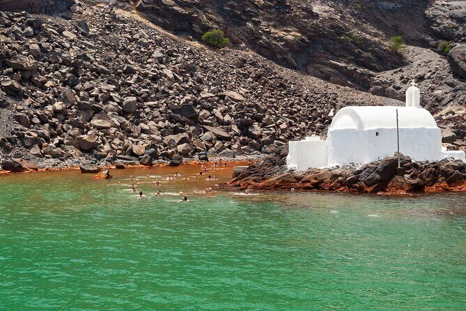 Santorini Classic Catamaran Cruise with BBQ, Drinks and Transfers - Frequently Asked Questions