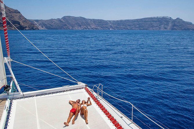 Santorini Cruise on Catamaran with BBQ & Open Bar - The Value of the Tour