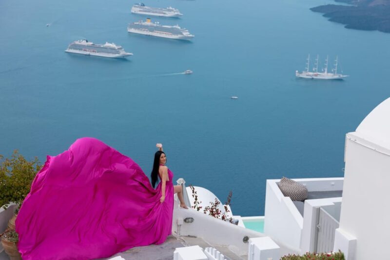 Santorini: Flying Dress Photoshoot - Key Points