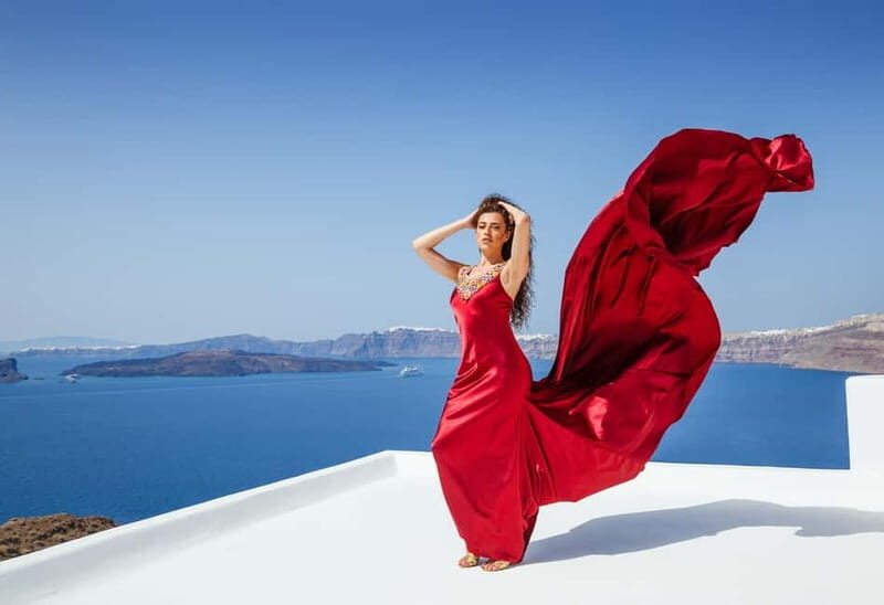 Santorini: Flying Dress Photoshoot - Key Points