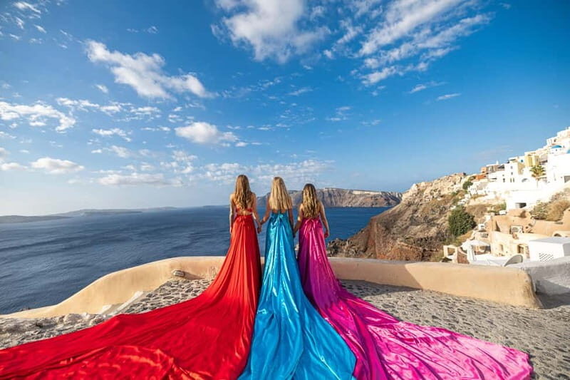 Santorini: Flying Dress Photoshoot **Dress Included** - The Value of This Experience