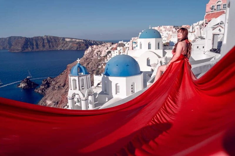 Santorini: Flying Dress Photoshoot Private Entry to Blue Dom - What Is the Santorini Flying Dress Photoshoot?