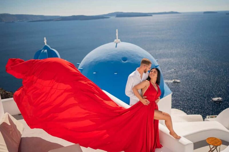 Santorini: Flying Dress Photoshoot with Pickup - Pricing and Value