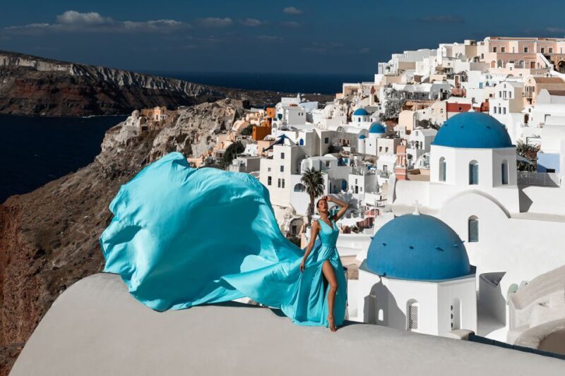 Santorini flying dress - What to Expect During the Photoshoot