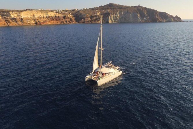 Santorini Full Day Catamaran Private Cruise incl. Meal, Drinks & Free Transport - Frequently Asked Questions