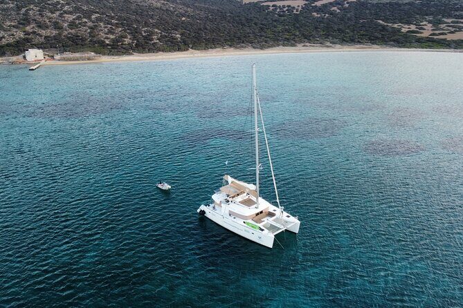 Santorini Gold Catamaran Cruise with BBQ, Drinks and Hotel Pickup - Comfort and Convenience