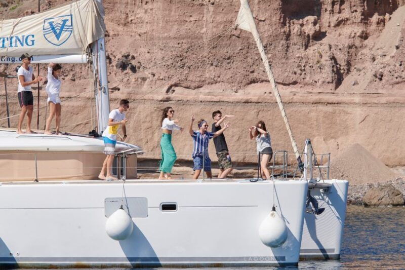 Santorini Gold Catamaran Cruise with Snorkel, BBQ & Open Bar - An Overview of the Experience