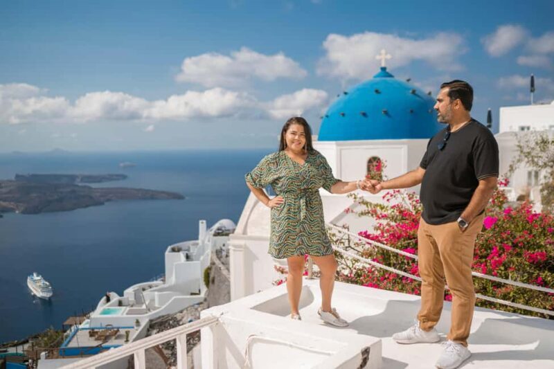 Santorini: Imerovigli Professional Photoshoot in Blue Dome - Practical Details