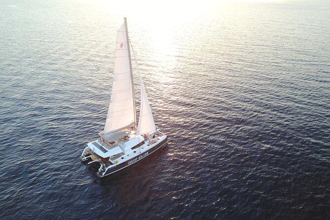 Santorini Luxury Catamaran Day Cruise with BBQ,drinks,transfer - What to Expect on the Day