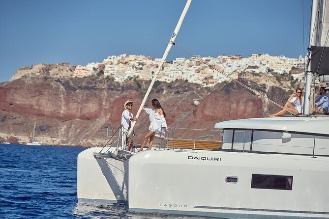Santorini Oia: Caldera Luxury Day Cruise with BBQ & Drinks - Snorkeling and Water Activities