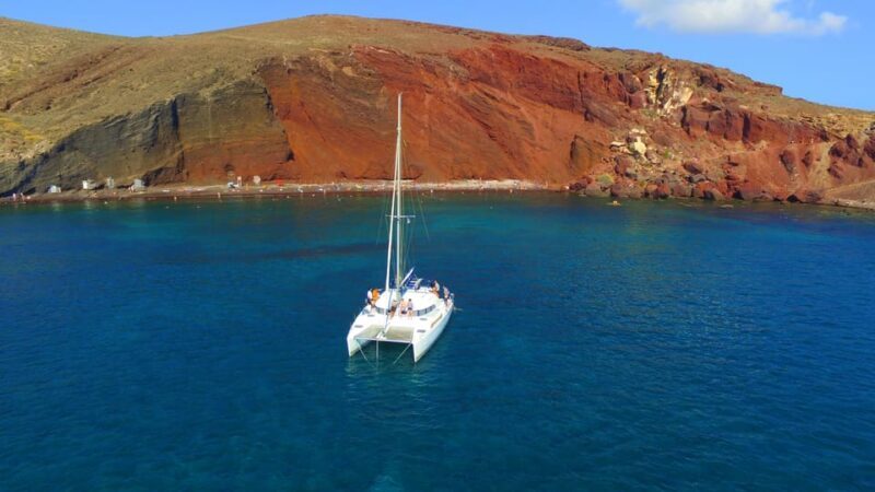 Santorini: Private Catamaran Cruise with Food & Drinks - Frequently Asked Questions