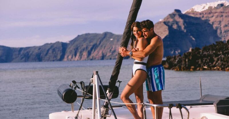 Santorini: Private Catamaran Tour with BBQ Meal and Drinks - What It Feels Like to Be Onboard