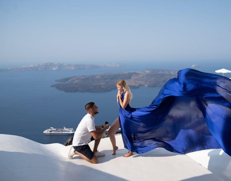 Santorini: Proposal Photoshoot l Private Entry to blue Dome - Experience Overview