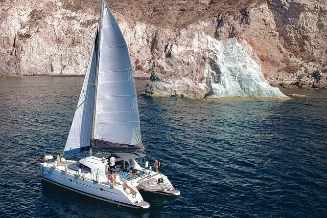 Santorini: Special Occasions Catamaran Cruise, All Inclusive - Key Points