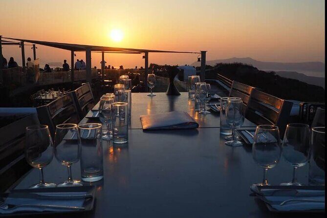 Santorini Sunset Wine Tour with Santo Winery Views - The Transportation and Group Size