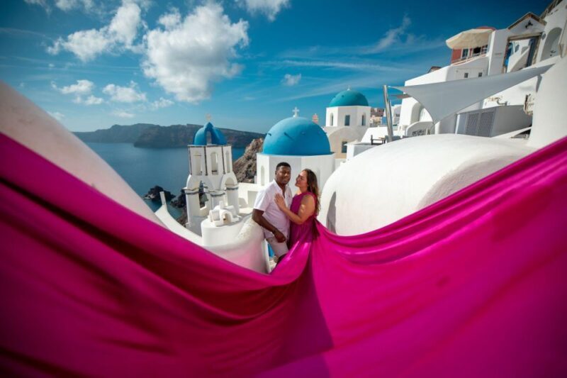 Santorini: Unique Flying Dress Photoshoot Experience - What to Expect from the Flying Dress Photoshoot
