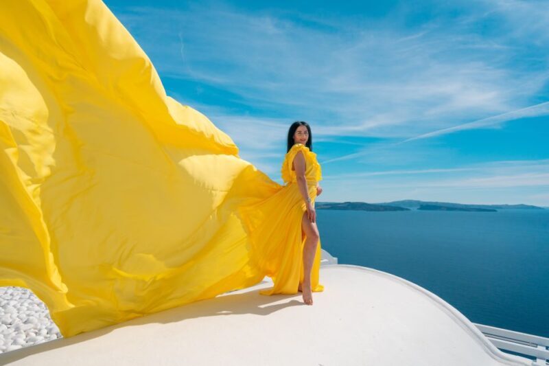 Santorini: Unique Flying Dress Photoshoot Experience - The Cost and What’s Included