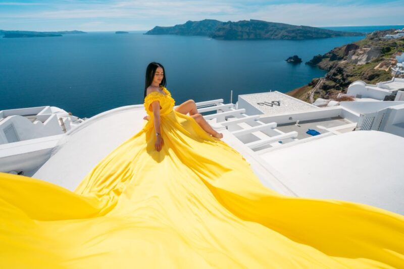 Santorini: Unique Flying Dress Photoshoot Experience - The Sum Up