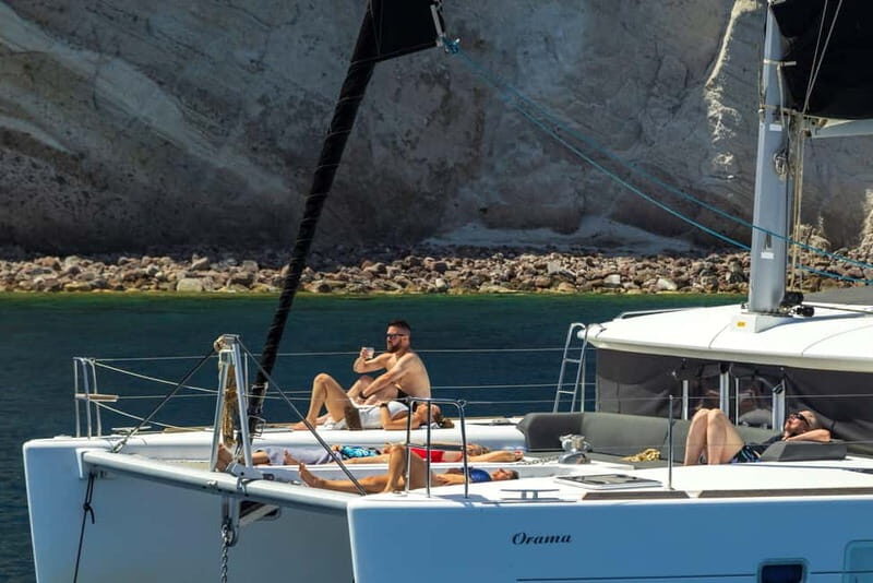 Santorini:All-inclusive Catamaran Cruise with Thirassia Stop - FAQ