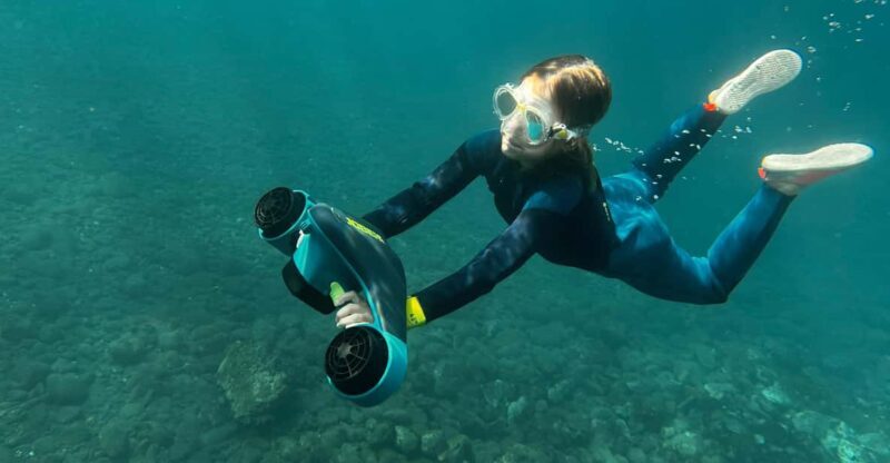 Scooter fun snorcel tour in turtle area - Key Points