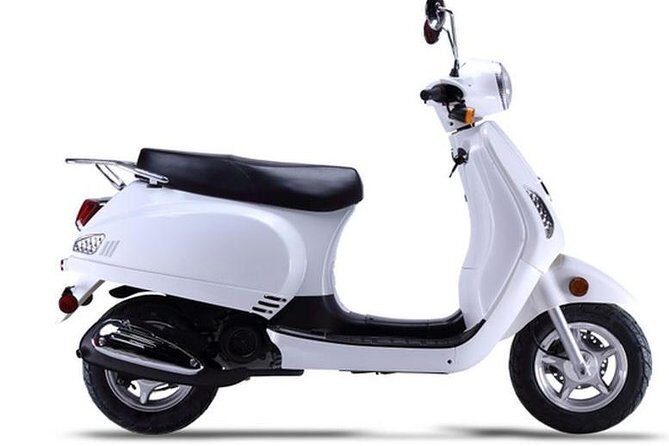 Scooter Rental for 4 Hours plus 1 Hour Free and 2 Passengers Retro "Lucky" 49cc - Key Points