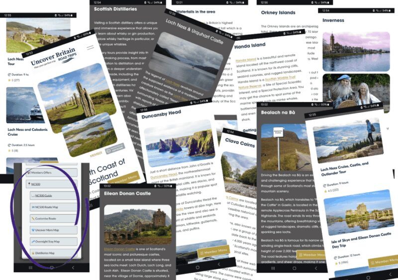 Scotland's North Coast Online Roadtrip Travel Guide - Key Points