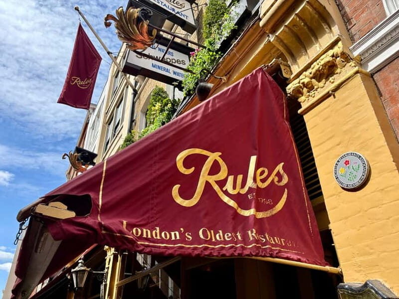 Secrets of London Covent Garden & Rules Restaurant Tour - What to Expect from the Tour