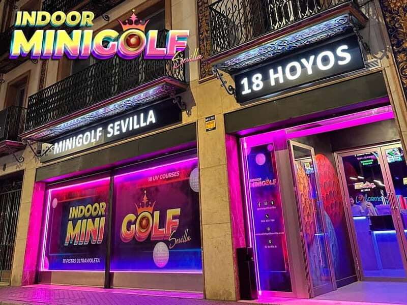 Seville: Indoor UV 18 hole Minigolf Experience - The Experience in Detail