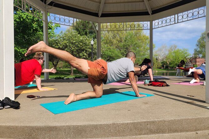 Shared Yoga and Coffee Experience On The Trolley Pub - A Relaxing Spin Through Columbus: The Shared Yoga and Coffee Experience on the Trolley Pub