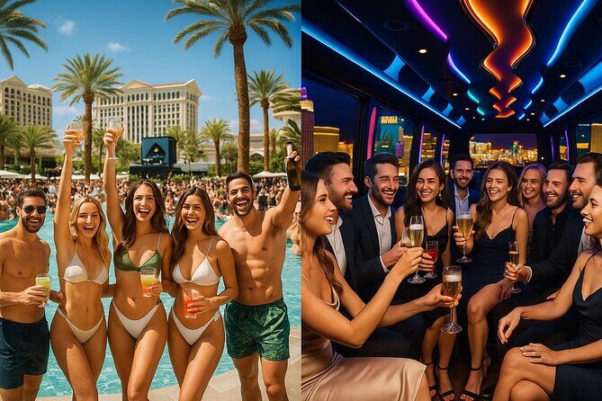 Skip-the-Line at Vegas Clubs with a Party Bus! - Overview of the Itinerary