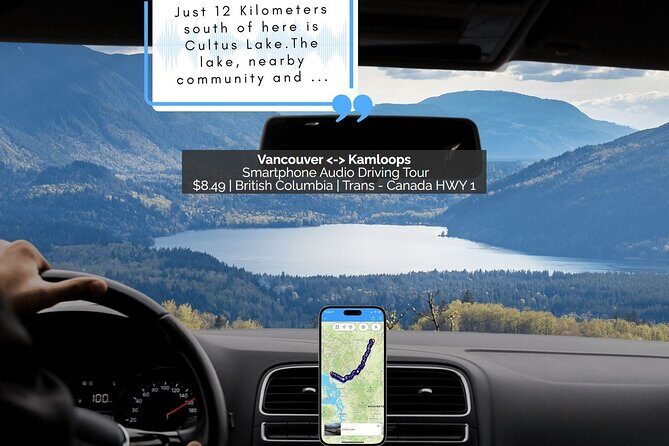 Smartphone Audio Driving Tour between Kamloops and Vancouver - Key Points