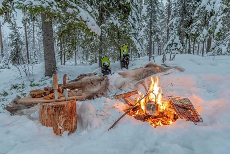 Snowshoe experience with traditional beverages in Lapland - What to Expect from the Tour